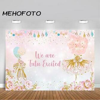 Tutu Ballerina Princess Party Photography Background Pink Floral