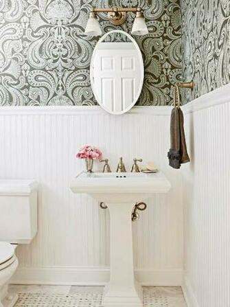 Wallpaper For The Powder Room Inspired