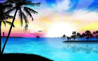 Palm Beach HD Wallpaper Palms Sunset Top Htm