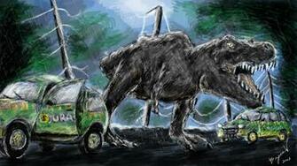 Jurassic Park T Rex Break Out By Bawarner