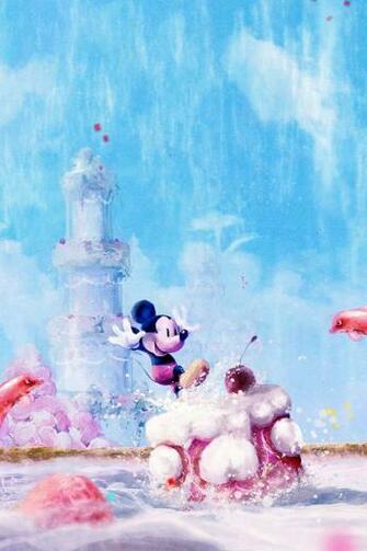 Mouse Cartoon Makeup iPhone Wallpaper