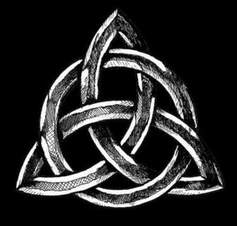 Triglav The Symbol Of Slavic Tree Headed God Dark Background