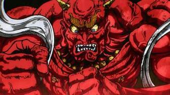 Oni Illustration One Punch Man Artwork Demon Red HD Wallpaper