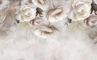 Beige Flowers Wallpaper