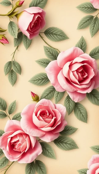 Vintage Rose Wallpaper