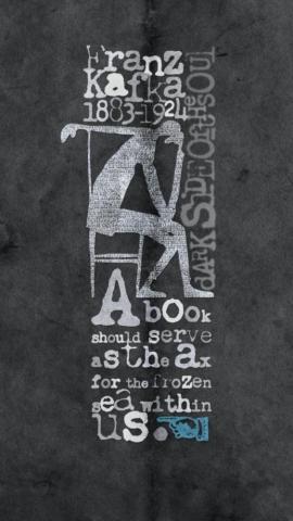 Franz Kafka Typography iPhone Wallpaper
