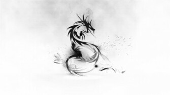 Abstract Dragon Wallpaper Black White By Maciekporebski On