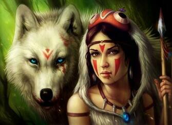 Princess Mononoke Wolf Anime Manga Ghibli Wallpaper