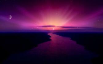 Morning Purple Sunrise Wallpaper HD