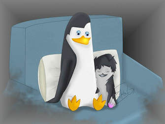 Icicle The Manchot Pingouin Image I Fell Asleep Suivant To