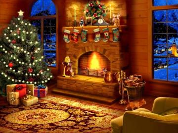 Gallery For Gt Animated Christmas Fireplace