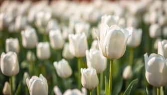 White Tulips Wallpaper