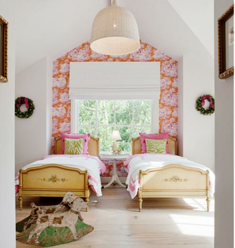 Manuel Canovas Bengale Pink And Orange Toile