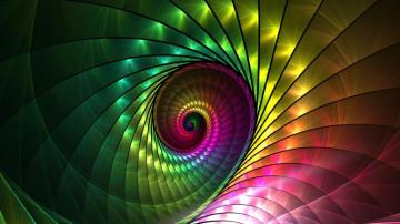 Rainbow Shell 3d Desktop Wallpaper