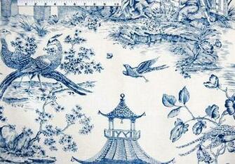 Williamsburg Toile Orientale Porcelain Decorativefabricsdirect