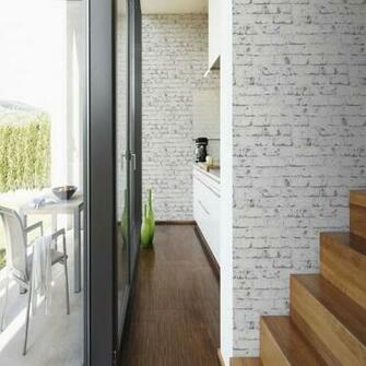 Grey White Brick Effect Distressed A S Creation Wallpaper