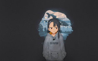Nagatoro Gray Hoodie Senpai 7jo9eis7binttony Wallpaper