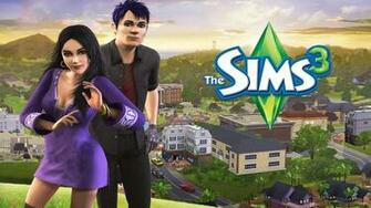 The Sims Wallpaper Met Een Man En Vrouw Stad Uit De Op