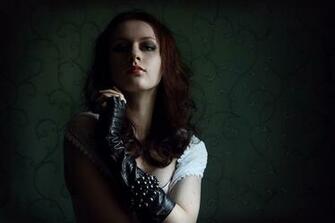 Labels Gothic Girls Face With Tattoo Wallpaper