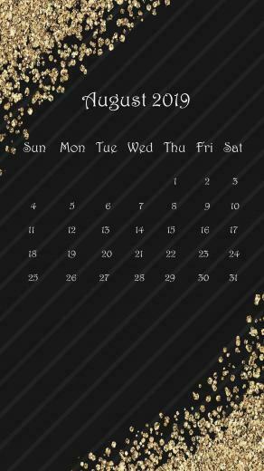 Gorgeous Gold And Black August iPad Calendar Homemaking In