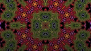 Abstract Multicolor Patterns Psychedelic Digital Art Background