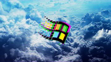 Vaporwave 1990s Windows Clouds 720p Wallpaper
