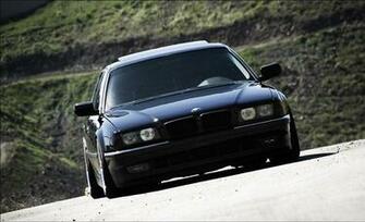 Wallpaper Bmw E38 Black Cars Front