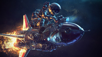 Wallpaper Astronaut Spaceship Futuristic Space 4k Art