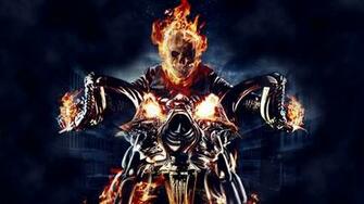 Ghost Rider Skull Fire Motorcycle Comics Graphic