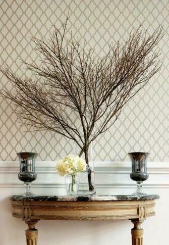 Thibaut Geometric Rothbury Trellis Wallpaper