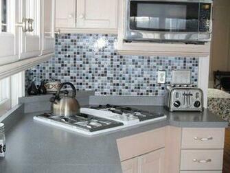 Wallpaper Back Splash Looks Just Like Real Tile Home