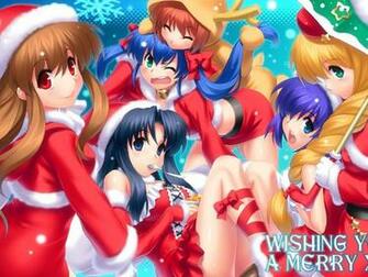 Christmas Girls With Blond Brown Hair Celebration Of And