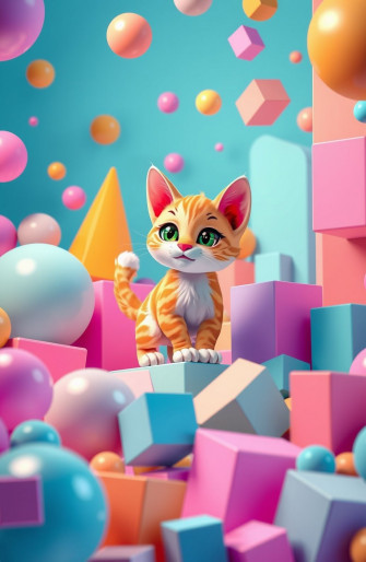 3d Cat Wallpaper