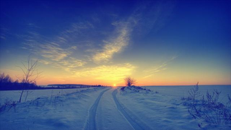 Winter Sunset HD Wallpaper For iPhone