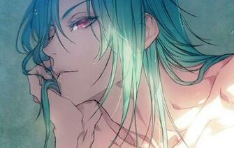 Wallpaper Face Guy Blue Hair Art In Profile Wand Of Fortune