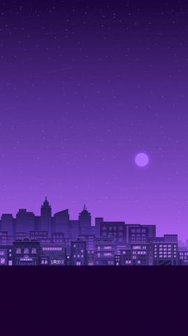 Purple City iPhone Wallpaper iPhoneswallpaper