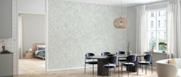 Chevron Parquet White Classic Top Quality Wallpaper Photowall