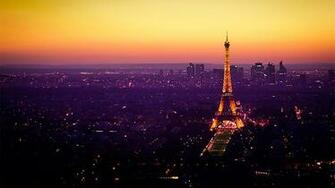 Night Fall In Paris Wallpaper