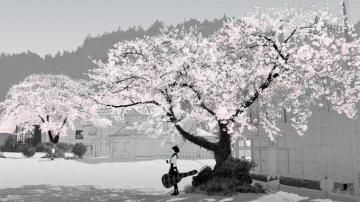 Original Black White Girl Anime Wallpaper