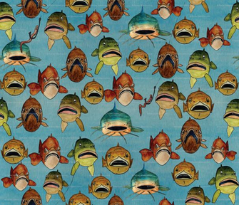 Fishing With Worms Wallpaper Babysisterrae Spoonflower