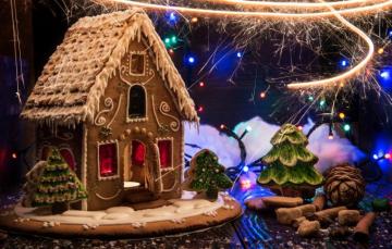 Wallpaper Design Holiday New Year Christmas Cakes Gingerbread