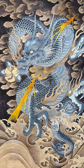 Dragon Phone Wallpaper Colorful Background Japanese