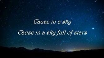 Coldplay A Sky Full Of Stars Feat Avicii Lyrics Video Tune Pk