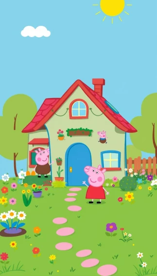 Peppa Pig House Wallpaper