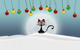 Hat Wallpaper Description Black Cat With Santa