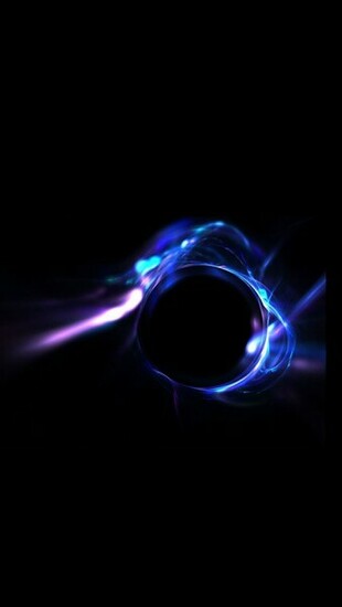 Blue Light Design And Black Background iPhone Wallpaper