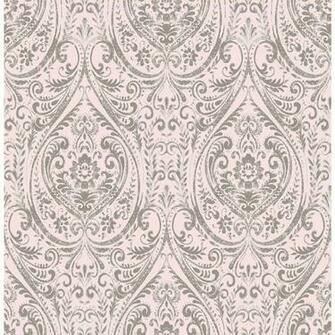 A Street Gypsy Light Pink Damask Wallpaper The Home