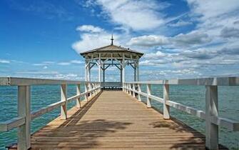 Wallpaper Sandals Resorts Hotel Ocean Cloud Pier Desktop