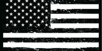 American Flag Black And White Vintage