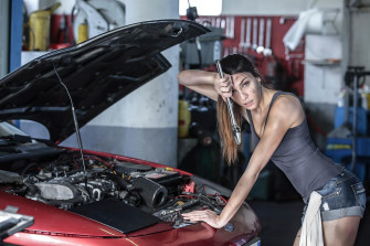 Women Car Vehicle Sports Machine Exhibition